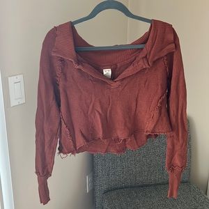 We the Free rust/burnt orange sweater